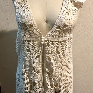 Knit long vest